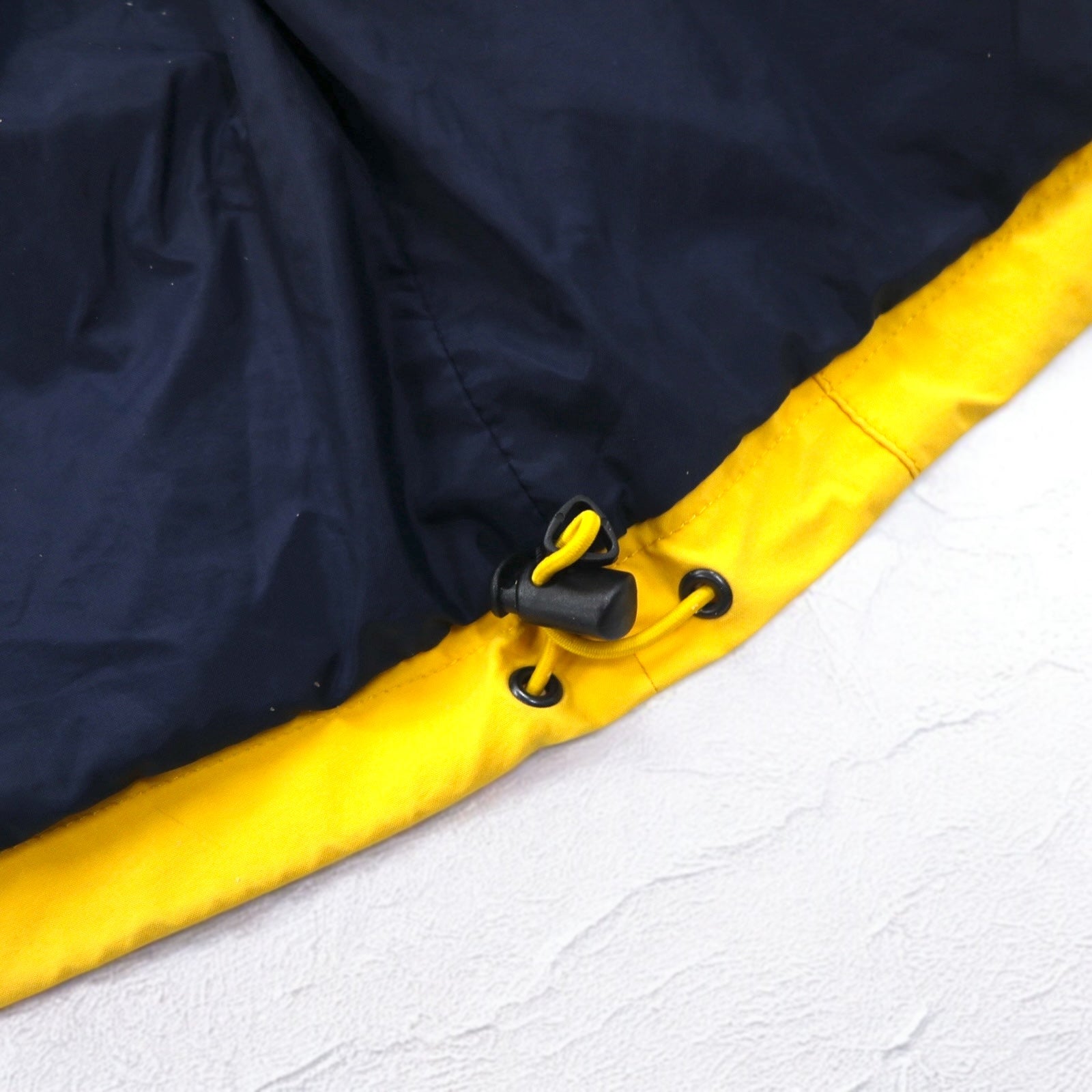 Eddie Bauer anni '90 EBTEK GORE-TEX Mountain Parka L Giallo con coulisse, cappuccio staccabile