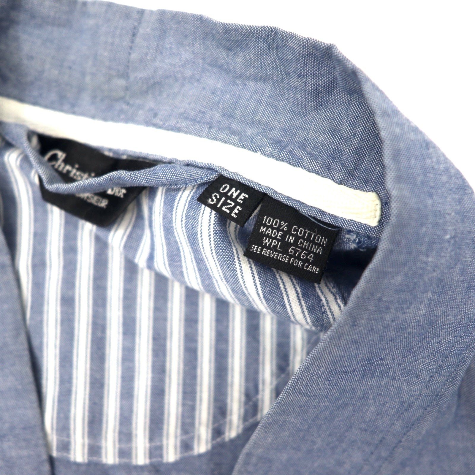 Christian Dior MONSIEUR - Vecchio soprabito in chambray, taglia unica, blu, cotone.