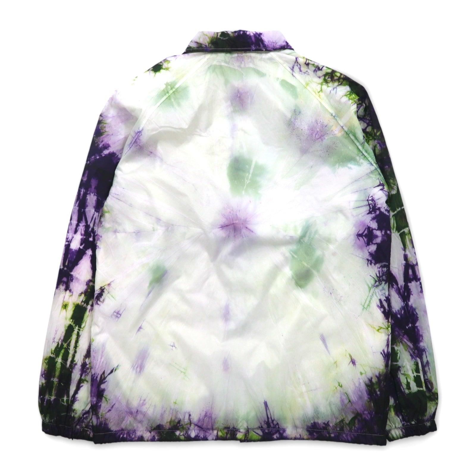 BEIMAR Giacca a Vento Tie-Dye S Bianco Viola Verde Nylon Coulisse