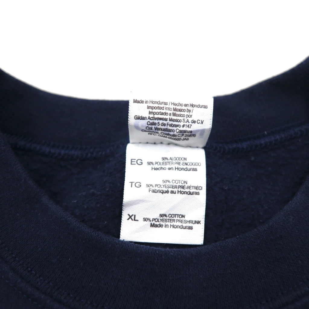 Vintage College Sweatshirt GILDAN カレッジプリント スウェット トレーナー XL ネイビー Garen