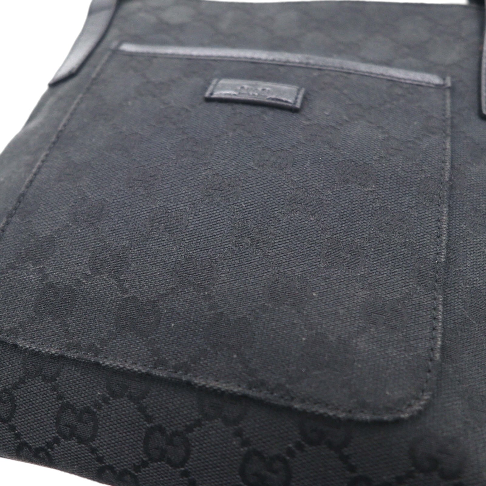 GUCCI GG Supreme Borsa a Spalla in Tela Nera Pelle 122793 467891 Made in Italy