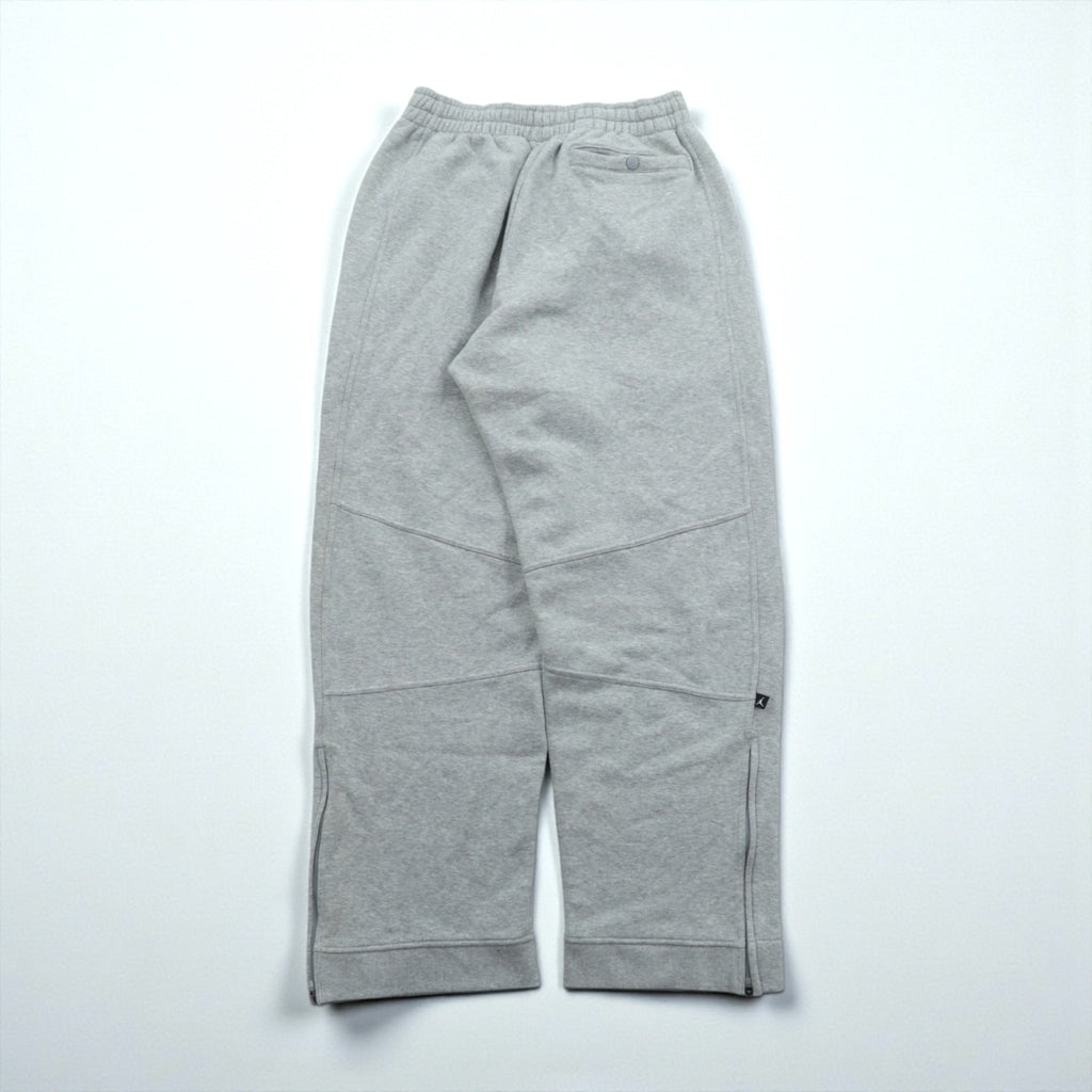 JORDAN BRAND ( NIKE ) ヘビーウェイト ワイド スウェットパンツ ジャージ L グレー スリット 裾ジップ 228588-051