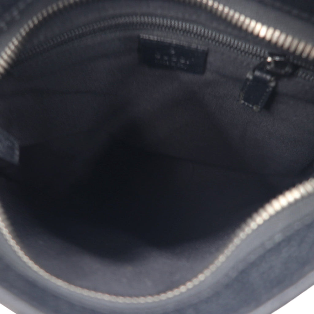 GUCCI GG Supreme Borsa a Spalla in Tela Nera Pelle 122793 467891 Made in Italy
