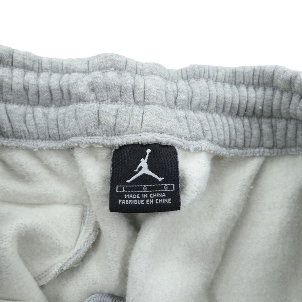 JORDAN BRAND ( NIKE ) ヘビーウェイト ワイド スウェットパンツ ジャージ L グレー スリット 裾ジップ 228588-051