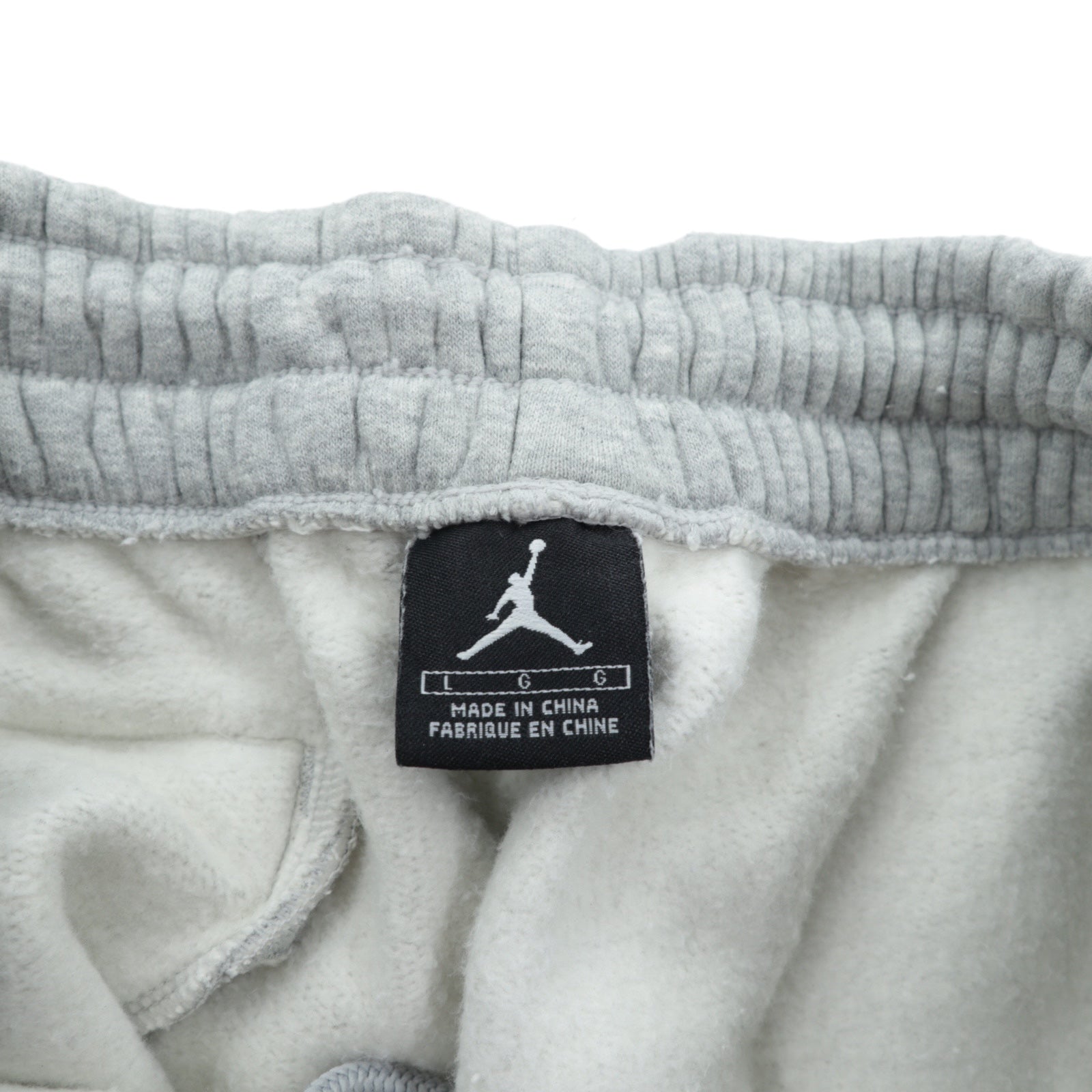 JORDAN BRAND ( NIKE ) ヘビーウェイト ワイド スウェットパンツ ジャージ L グレー スリット 裾ジップ 228588-051
