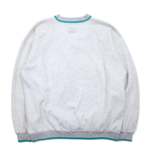 90s GEAR FOR SPORTS Maglione a V con collo a V, polsini e orlo a costine, XL, bianco, poliestere cotone, stampa college COLUMBIA UNIVERSITY