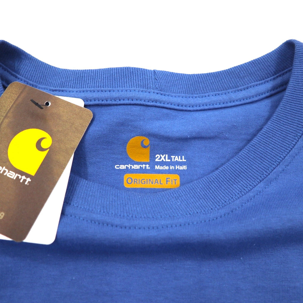 Carhartt T-Shirt Tasca Original Fit 2XL Blu Cotone K87 Nuovo