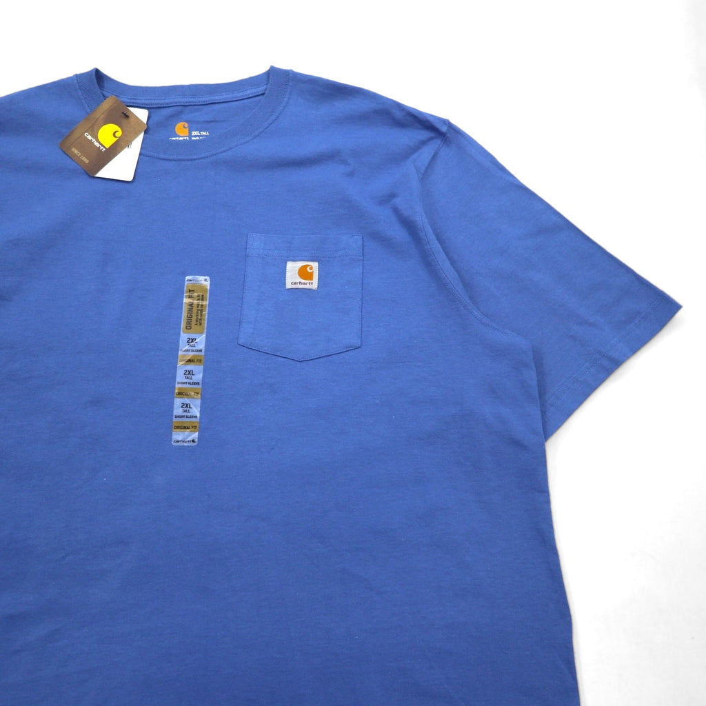 Carhartt T-Shirt Tasca Original Fit 2XL Blu Cotone K87 Nuovo