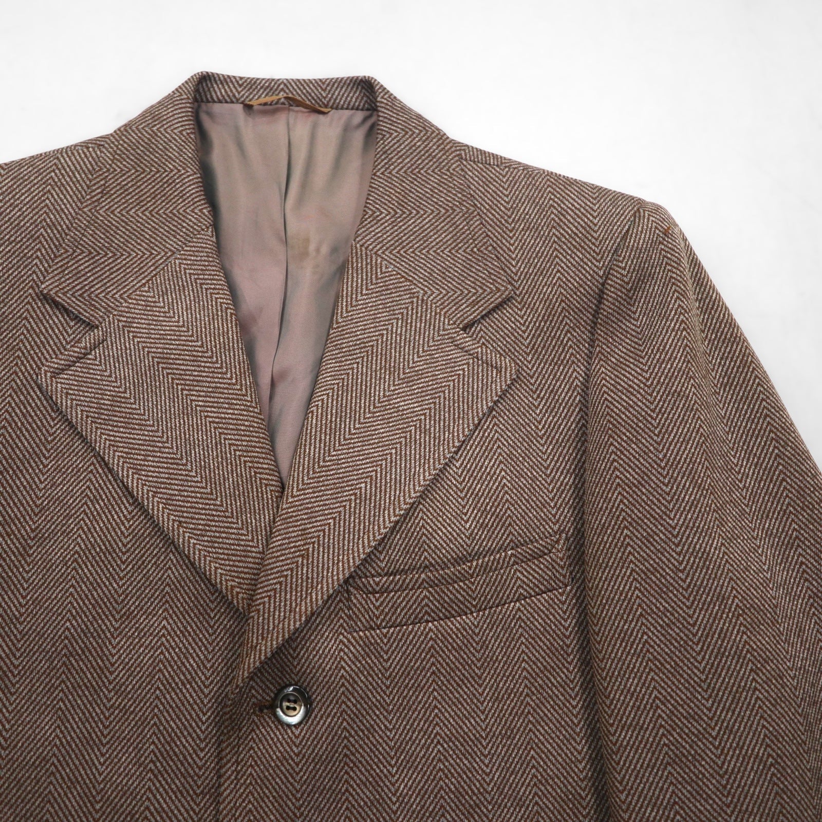 60s USA UNION MADE Vintage Blazer Anderson Little Co. 60年代 USA製 3B テーラードジャケット ブレザー L ヘリンボーン