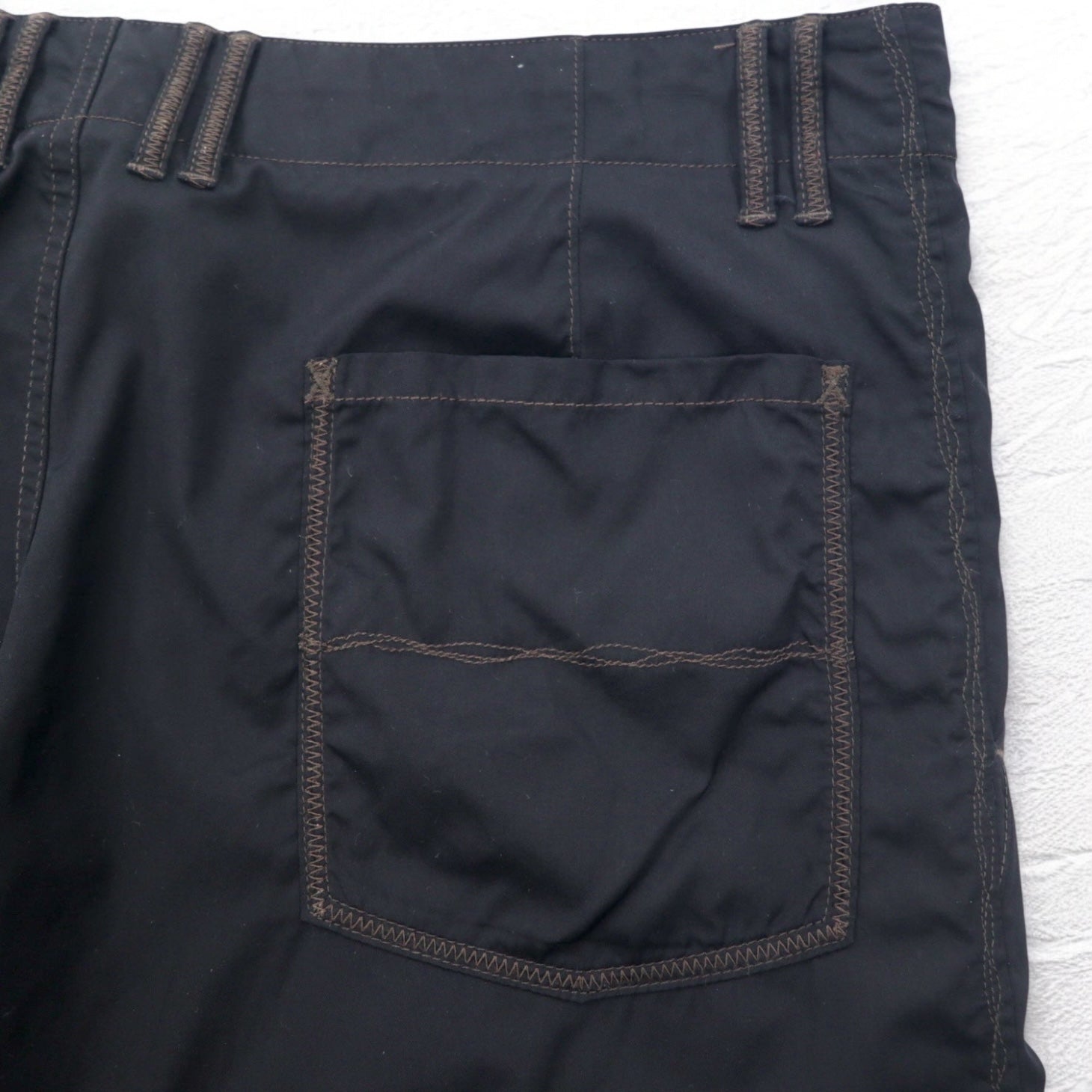 HUGO BOSS ルーマニア製 ワイド イージーパンツ 2XL ブラック ナイロン HORST