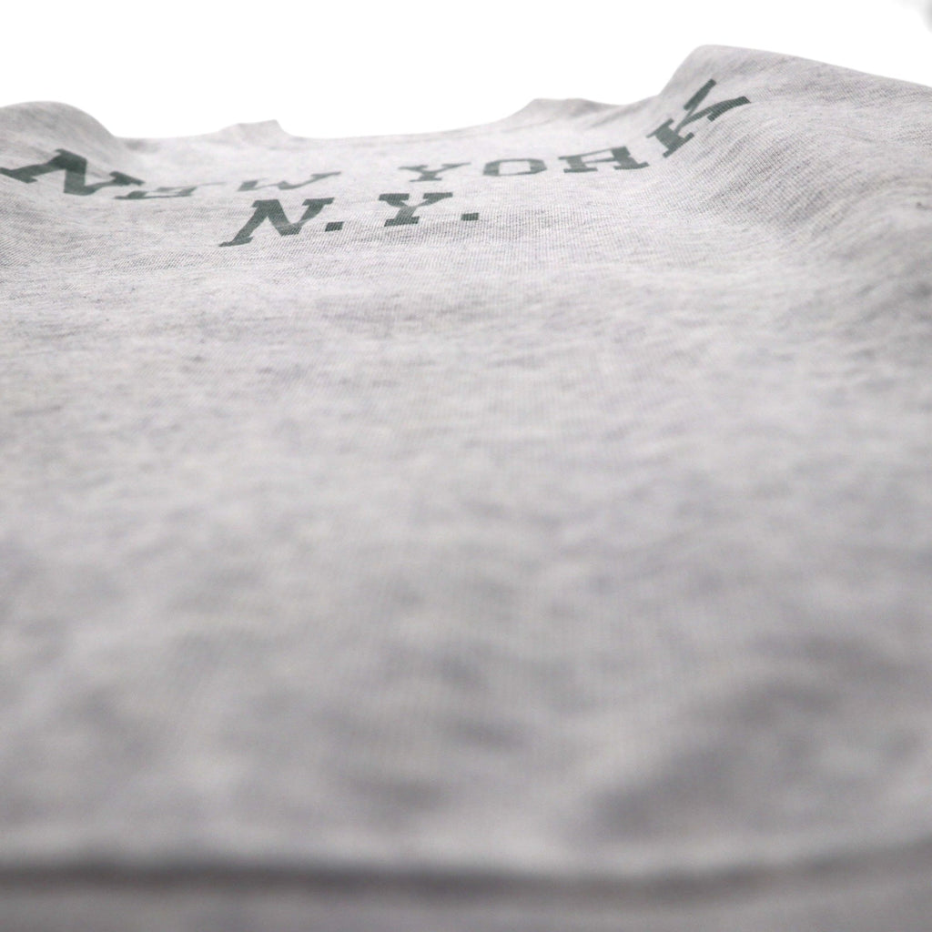 Vintage Sweatshirt NEW YORK 染み込み プリント スウェット トレーナー M グレー コットン