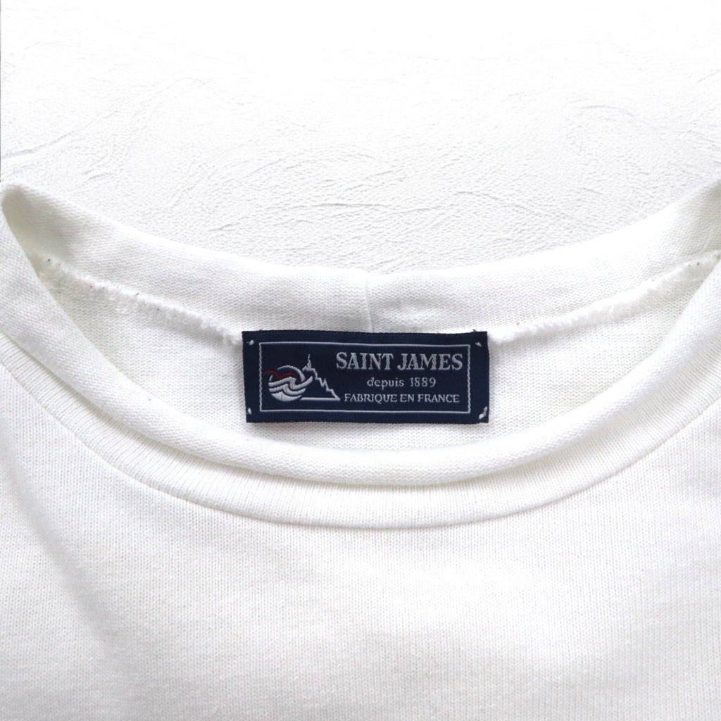 SAINT JAMES フランス製 ボートネック バスクシャツ M ホワイト コットン