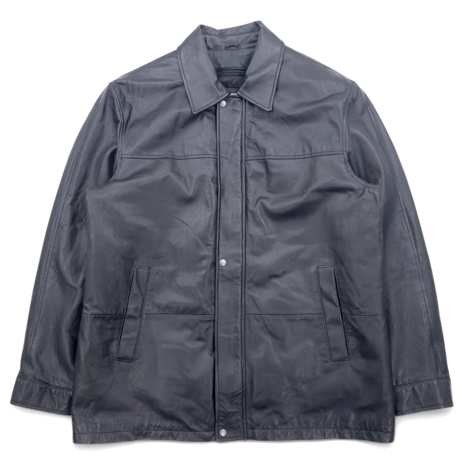 RETREAT Cappotto in pelle Thinsulate INSULATION Giacca imbottita L Nera Fodera in pelle rimovibile
