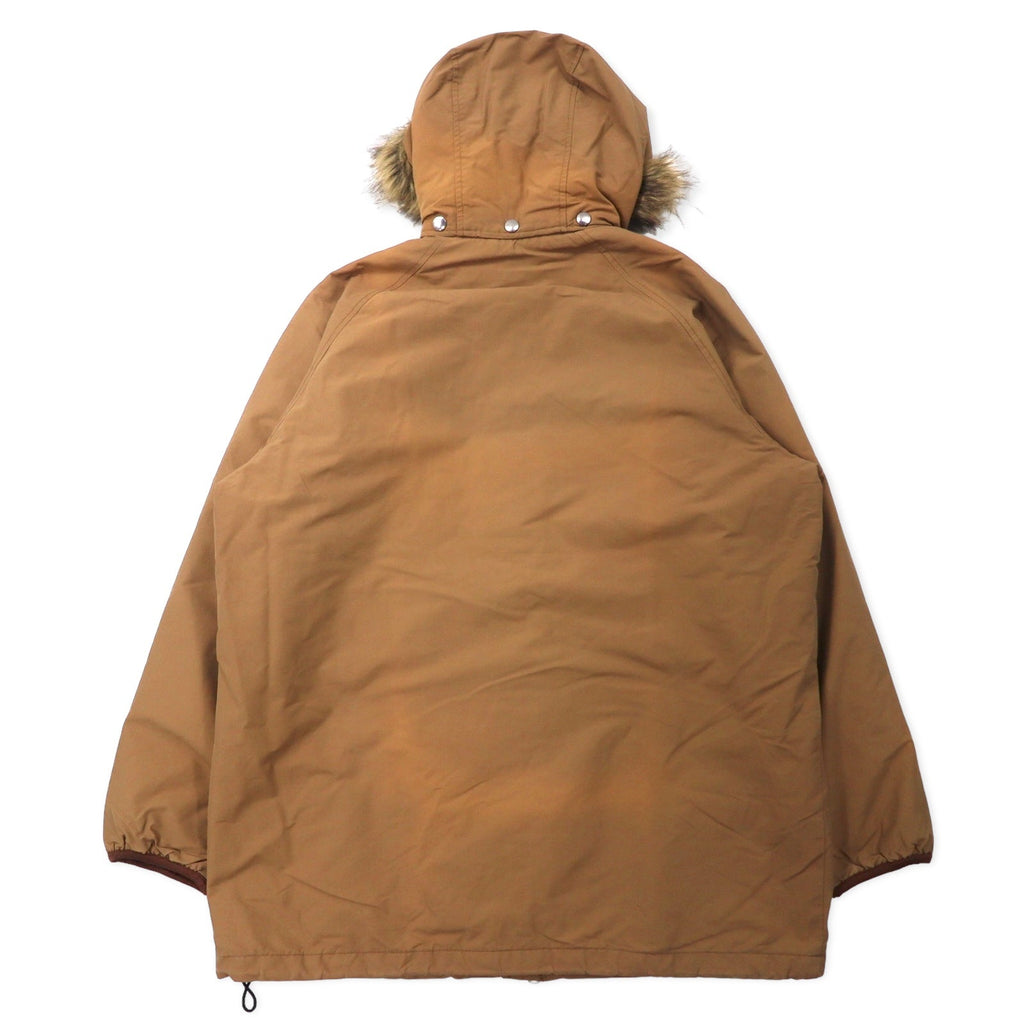 VAN -JAC- Soprabito con cappuccio L Beige Nylon Cotone Cappuccio staccabile Doppia zip