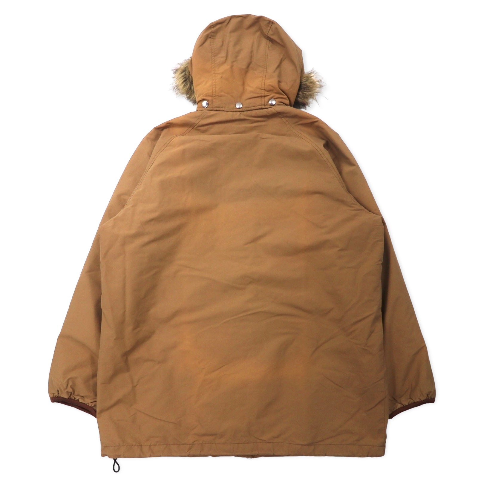 VAN -JAC- Soprabito con cappuccio L Beige Nylon Cotone Cappuccio staccabile Doppia zip
