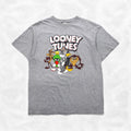 LOONEY TUNES ルーニー・テューンズ T-shirt L Grigio Stampa personaggi DELTA PRO WEIGHT