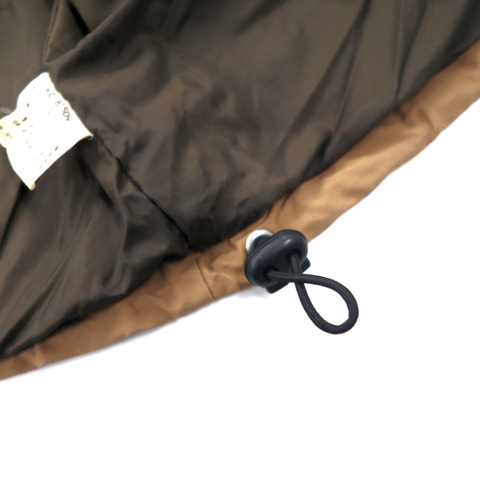 VAN -JAC- Soprabito con cappuccio L Beige Nylon Cotone Cappuccio staccabile Doppia zip