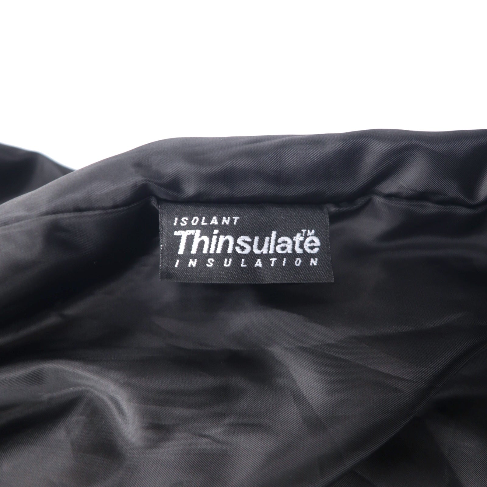 RETREAT Cappotto in pelle Thinsulate INSULATION Giacca imbottita L Nera Fodera in pelle rimovibile