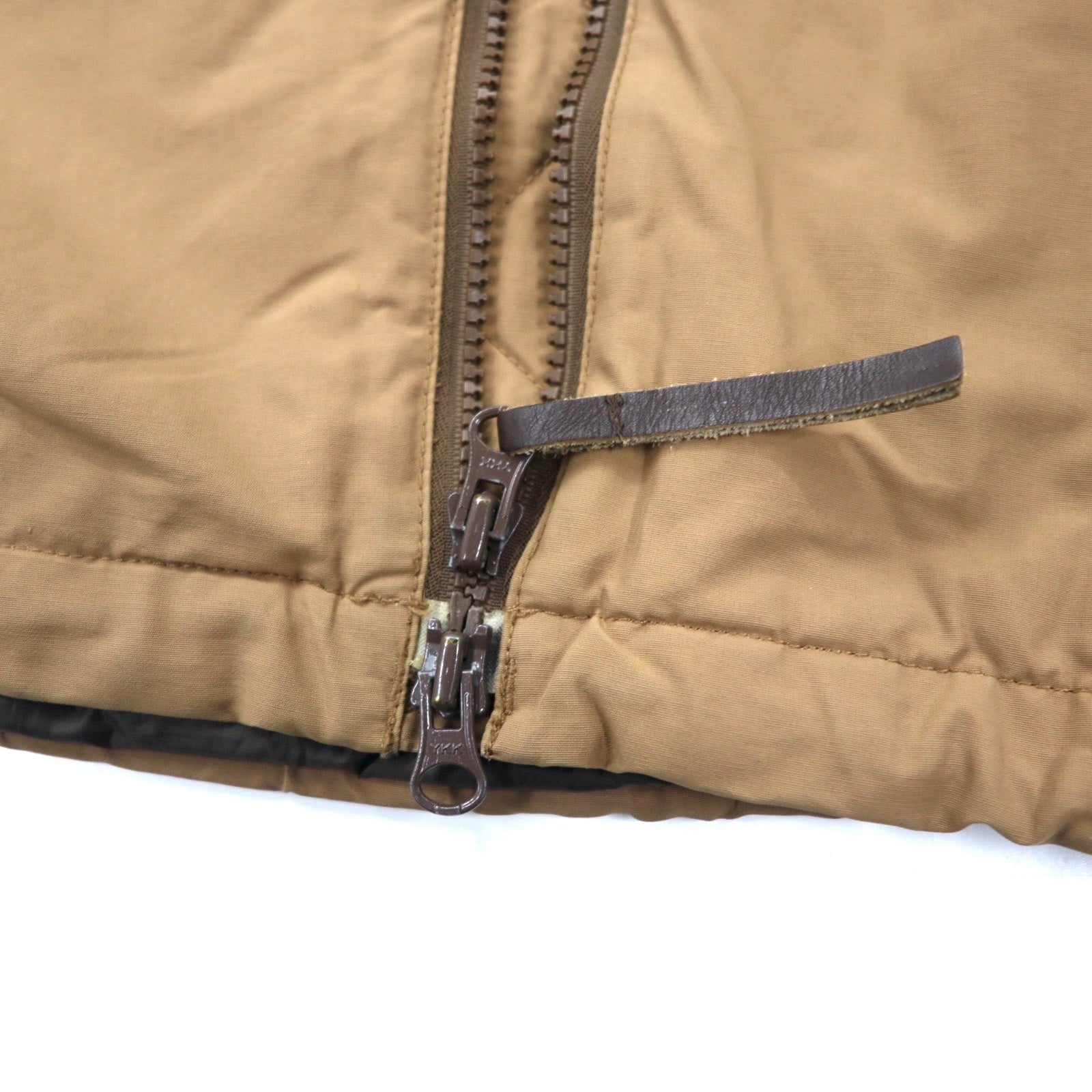 VAN -JAC- Soprabito con cappuccio L Beige Nylon Cotone Cappuccio staccabile Doppia zip