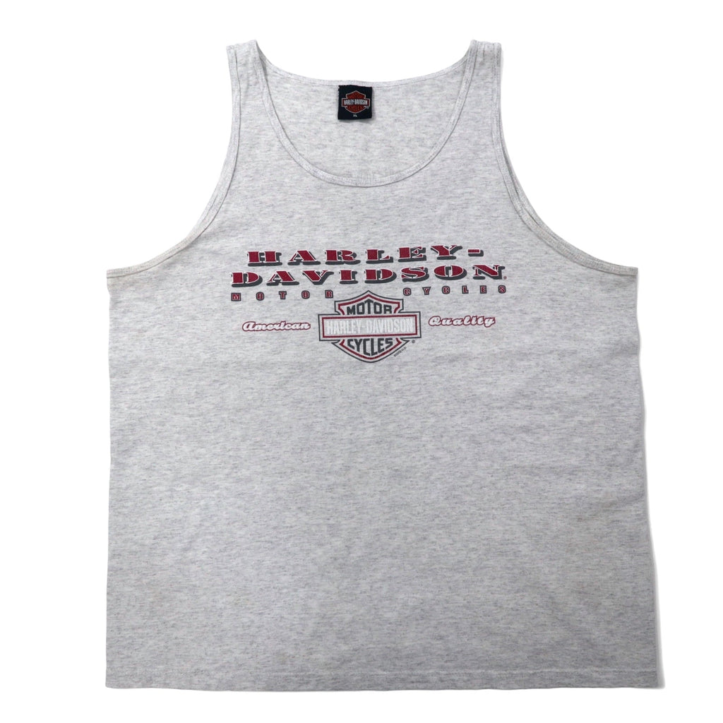 HARLEY DAVIDSON Canotta con stampa logo anni 2000 XL grigio cotone CALDWELL ID
