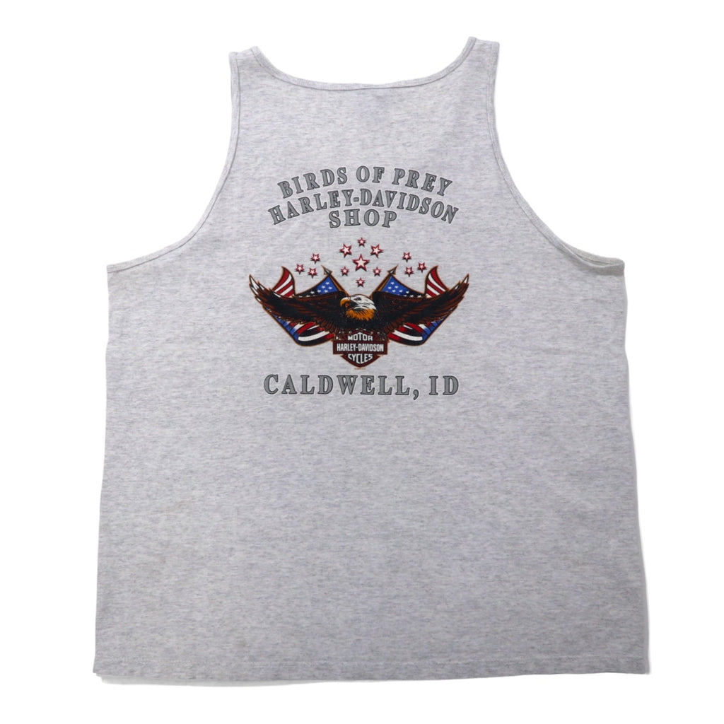HARLEY DAVIDSON Canotta con stampa logo anni 2000 XL grigio cotone CALDWELL ID