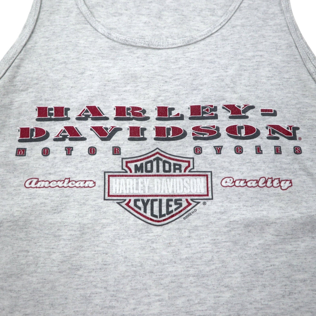 HARLEY DAVIDSON Canotta con stampa logo anni 2000 XL grigio cotone CALDWELL ID