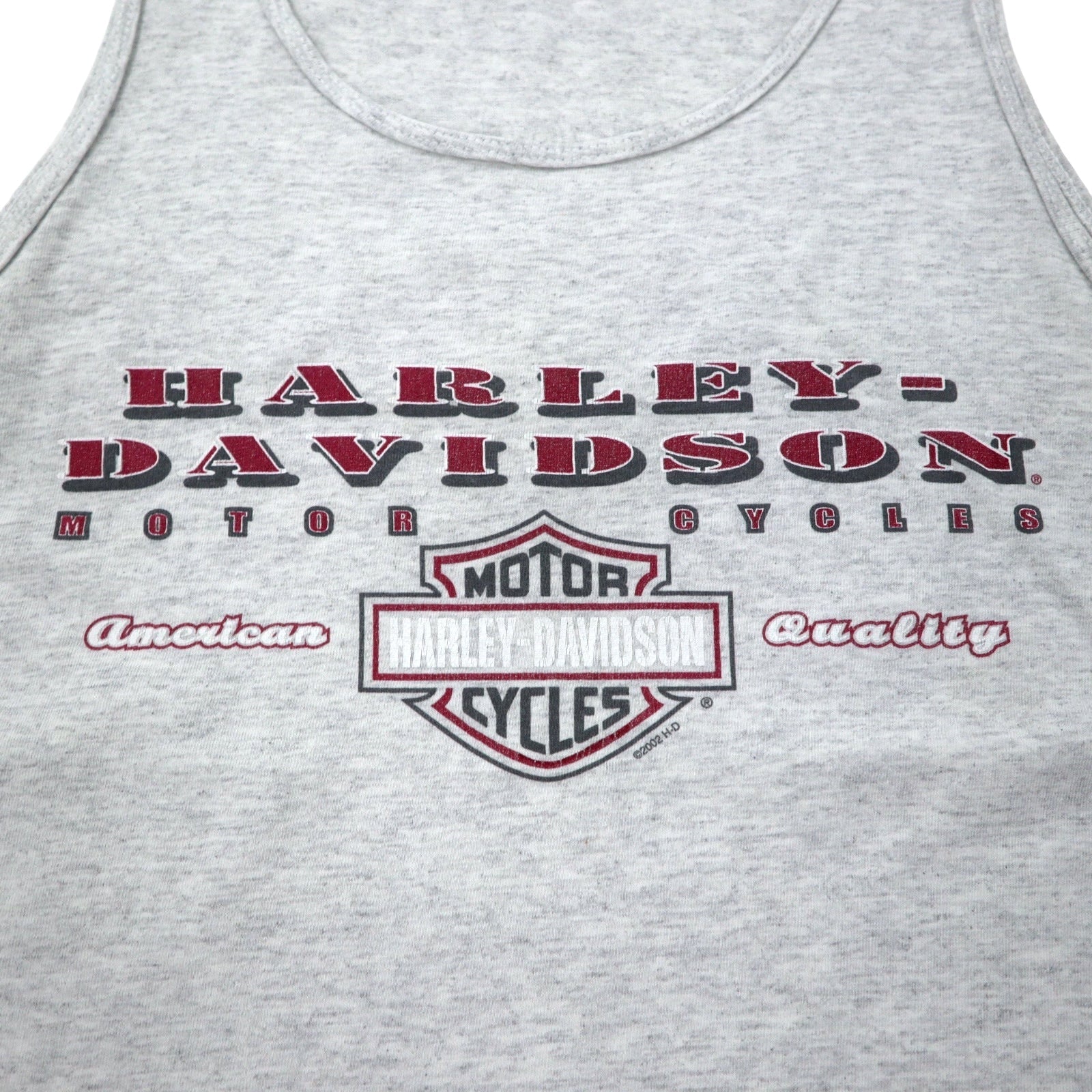 HARLEY DAVIDSON Canotta con stampa logo anni 2000 XL grigio cotone CALDWELL ID