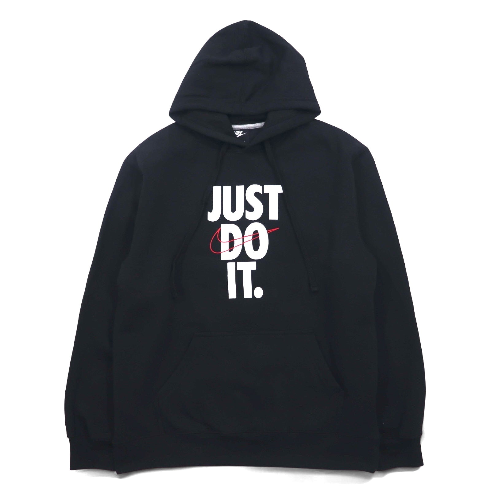 NIKE Felpa con cappuccio pullover M Nera JUST DO IT HOODIE 928717-451 Prodotto in Pakistan