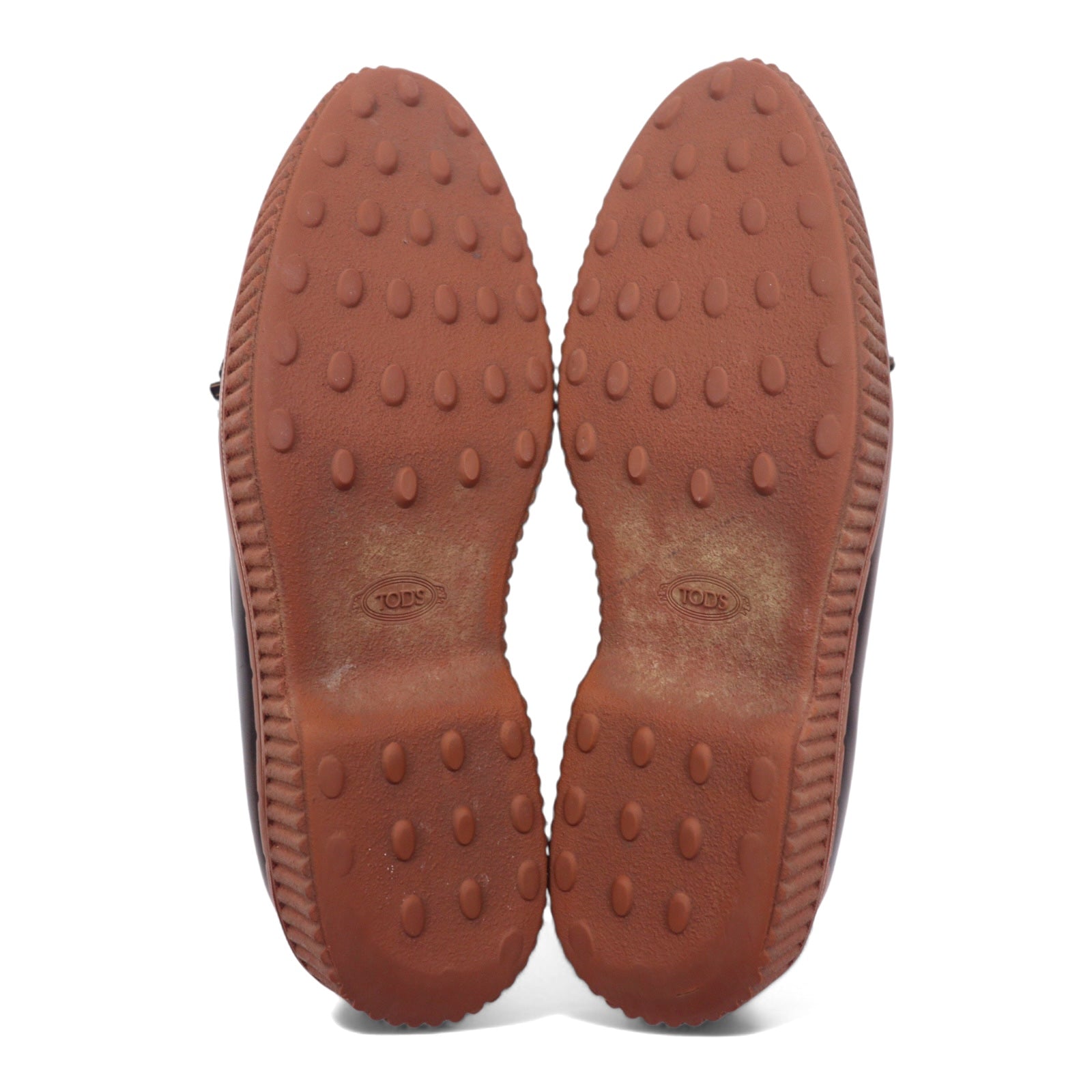 TOD'S Mocassini con nappine e plateau 24.5cm Marroni Pelle Made in Italy