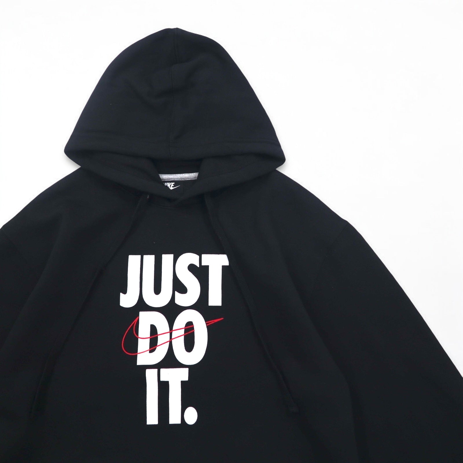 NIKE Felpa con cappuccio pullover M Nera JUST DO IT HOODIE 928717-451 Prodotto in Pakistan