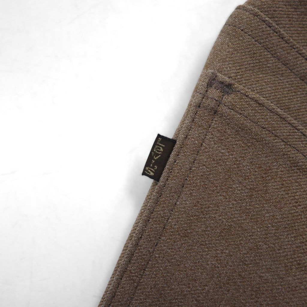 Levi's 80年代 USA製 スタプレ STA-PREST ブーツカット フレア スラックス パンツ L ブラウン 10517 9125 センタープレス 42TALON 黒タグ