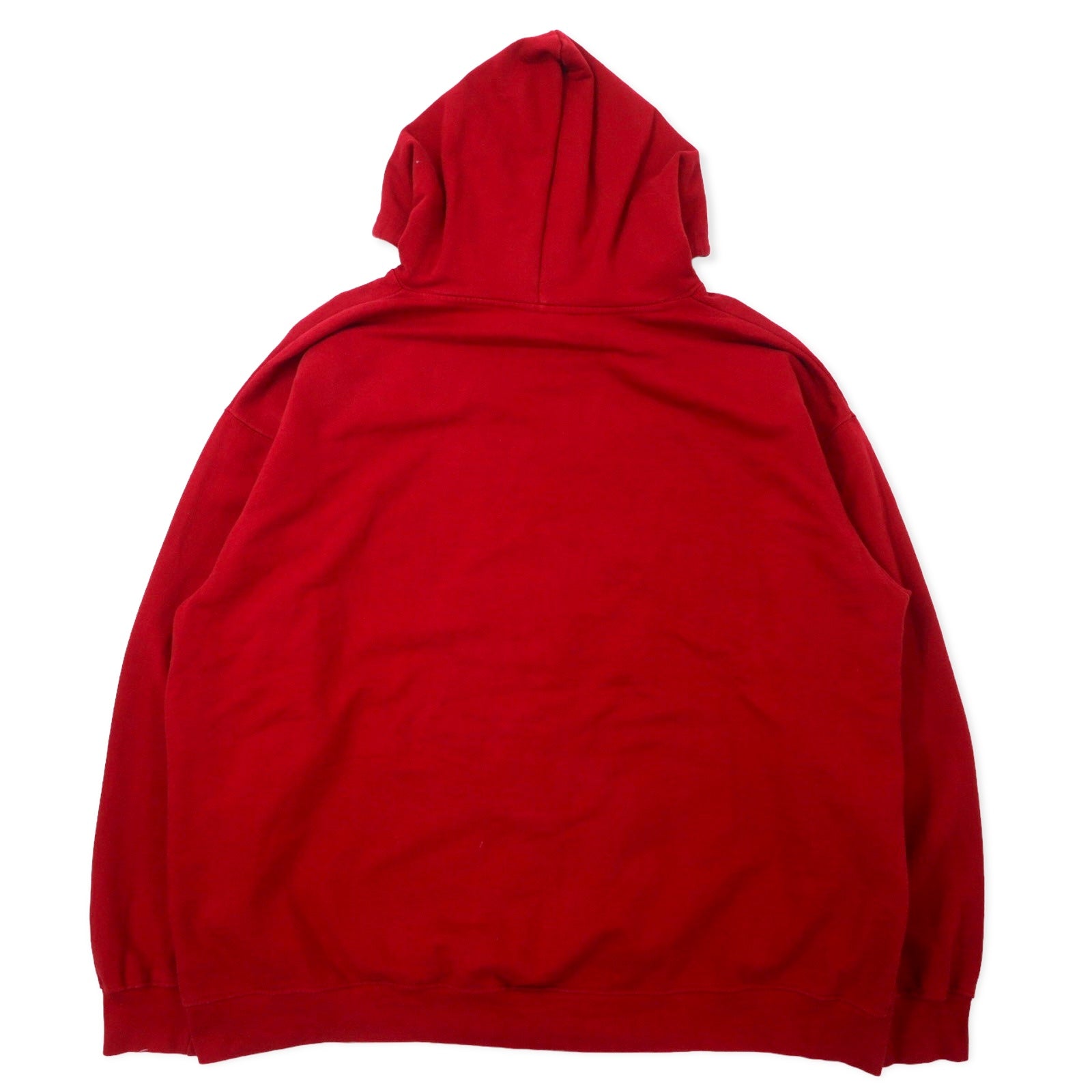 Felpa con cappuccio ricamata e5 College 2X Rossa Cotone NCAA ARKANSAS Taglia forte