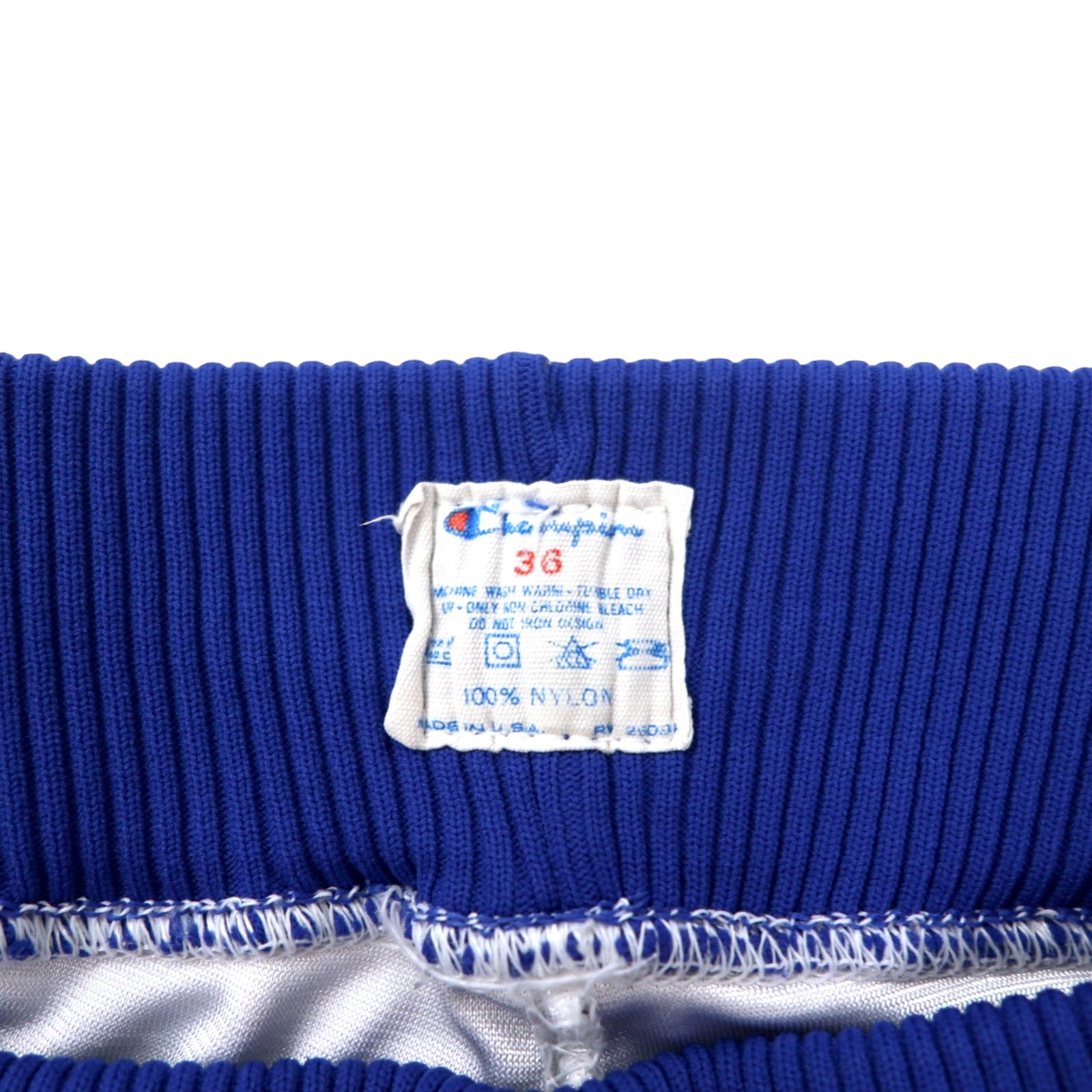 Champion made in USA anni '80 pantaloncini da basket taglia 36 in nylon bianco