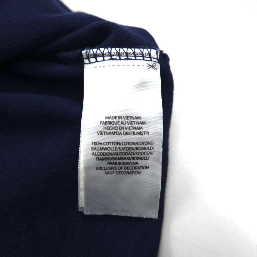 POLO RALPH LAUREN ビッグポニー刺繍 THE SKINNY POLO ポロシャツ L ネイビー コットン 鹿の子 USA 星条旗