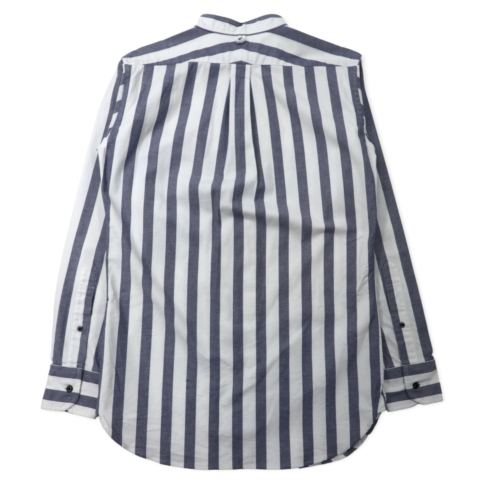 68 & BROTHERS camicia a collo alla coreana, taglia M, a righe bianche, in cotone, Made in Japan