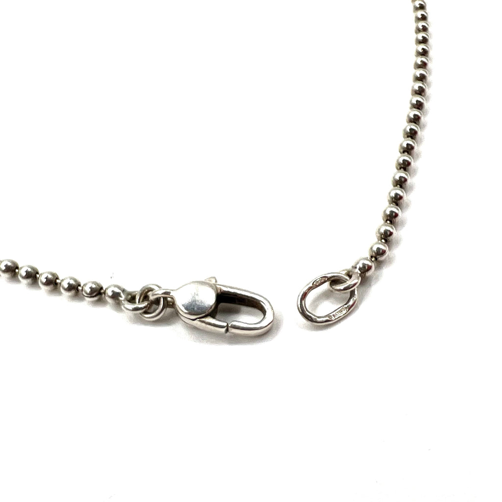 GUCCI オーバル プレート ネックレス SILVER 925 シルバー ミルグレイン ポールチェーン イタリア製