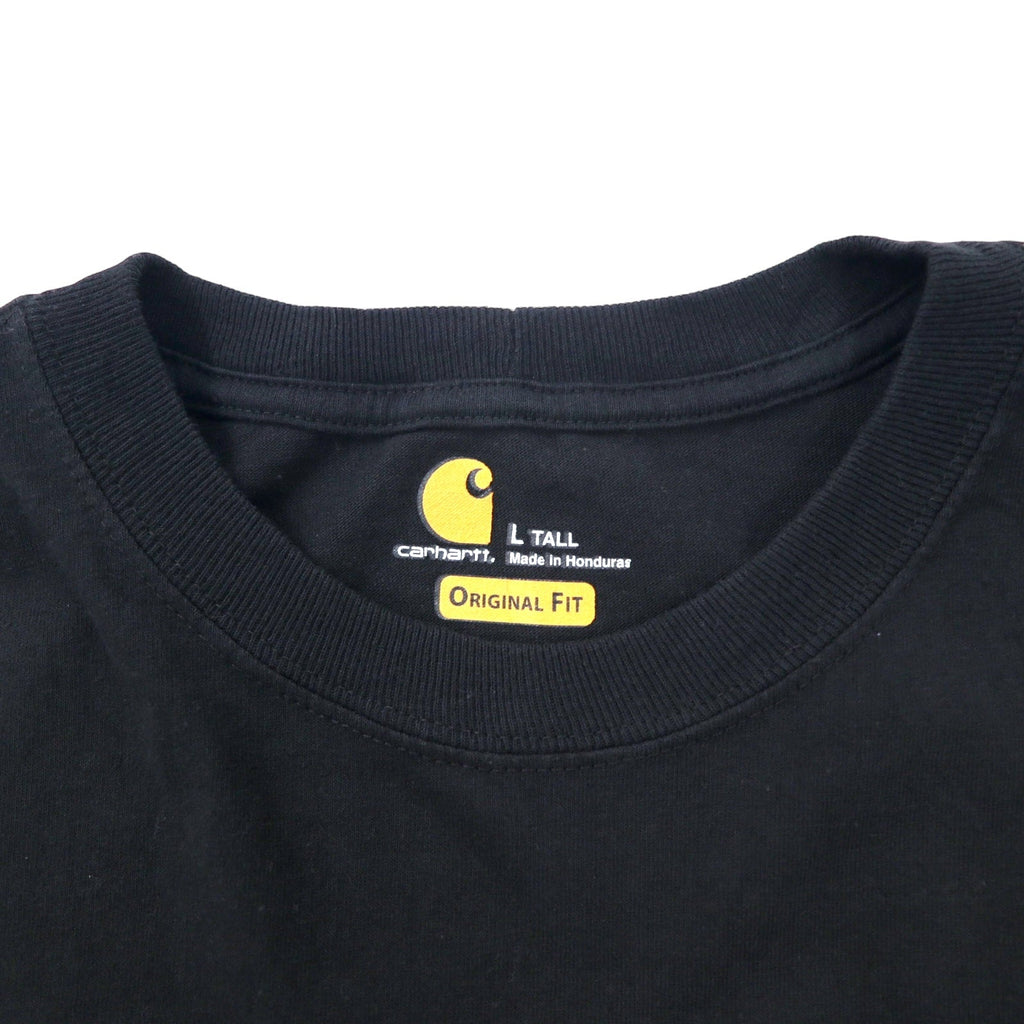 Carhartt T-shirt con taschino taglia L TALL nero in cotone ORIGINAL FIT