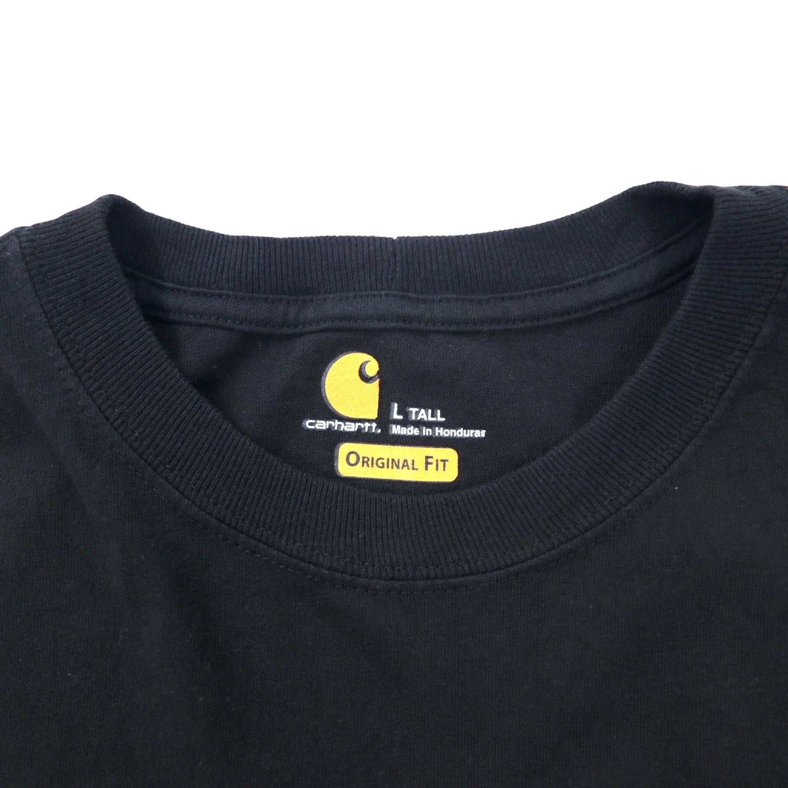Carhartt T-shirt con taschino taglia L TALL nero in cotone ORIGINAL FIT