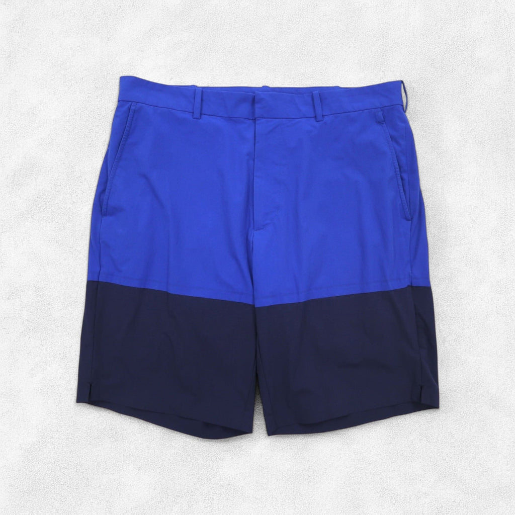 POLO GOLF RALPH LAUREN バイカラー ドライ ストレッチ ショートパンツ ハーフパンツ L ブルー ナイロン