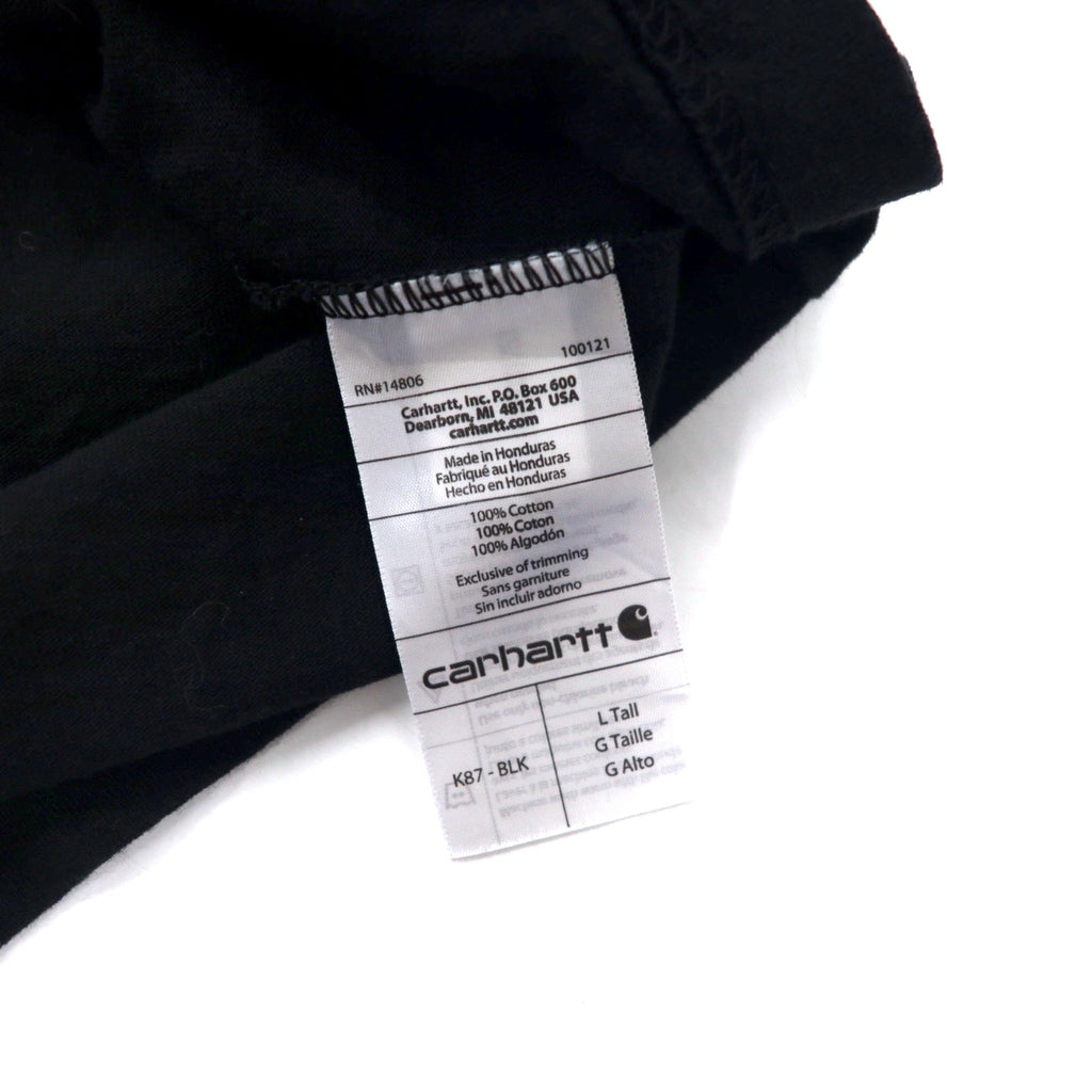 Carhartt T-shirt con taschino taglia L TALL nero in cotone ORIGINAL FIT