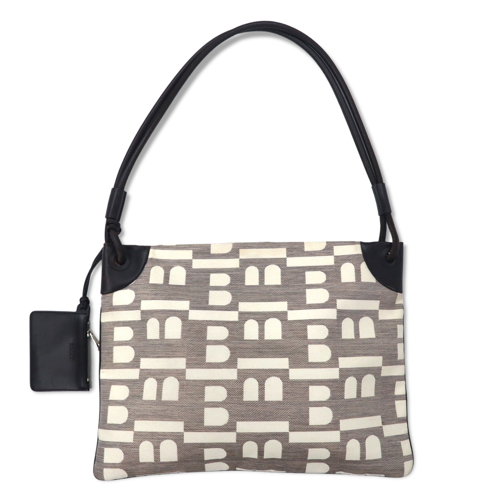 BALLY Borsa a tracolla in tela di pelle beige "B" BRIANA GBCK Made in Italy