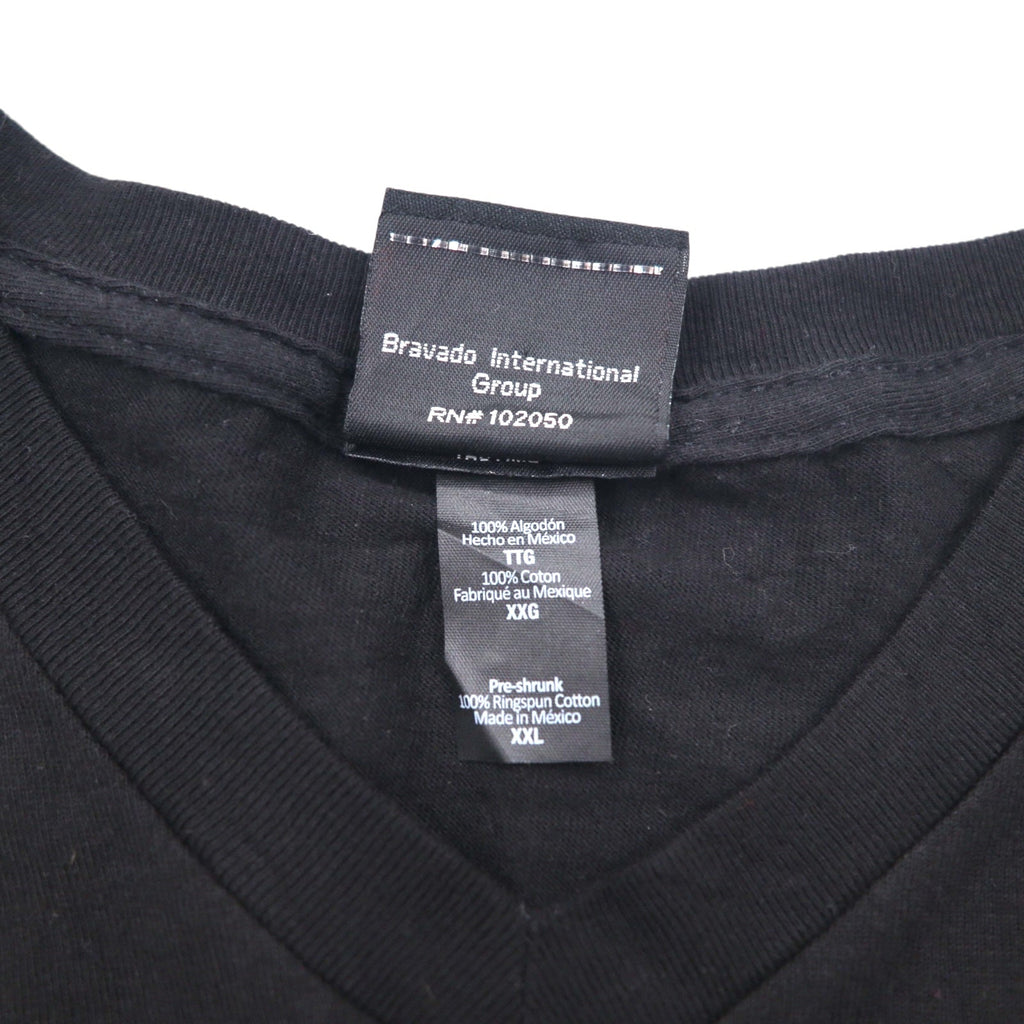 HARLEY DAVIDSON 両面プリント Vネック Tシャツ 2XL ブラック バイク WISCONSIN