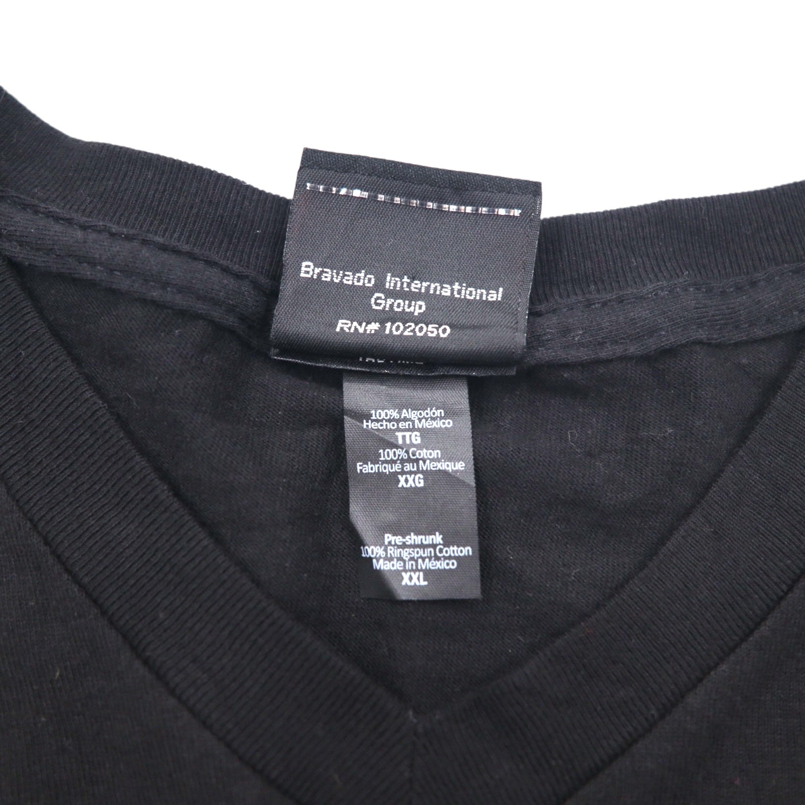 Maglietta HARLEY DAVIDSON con scollo a V e stampa su entrambi i lati, taglia 2XL, nera, moto, WISCONSIN