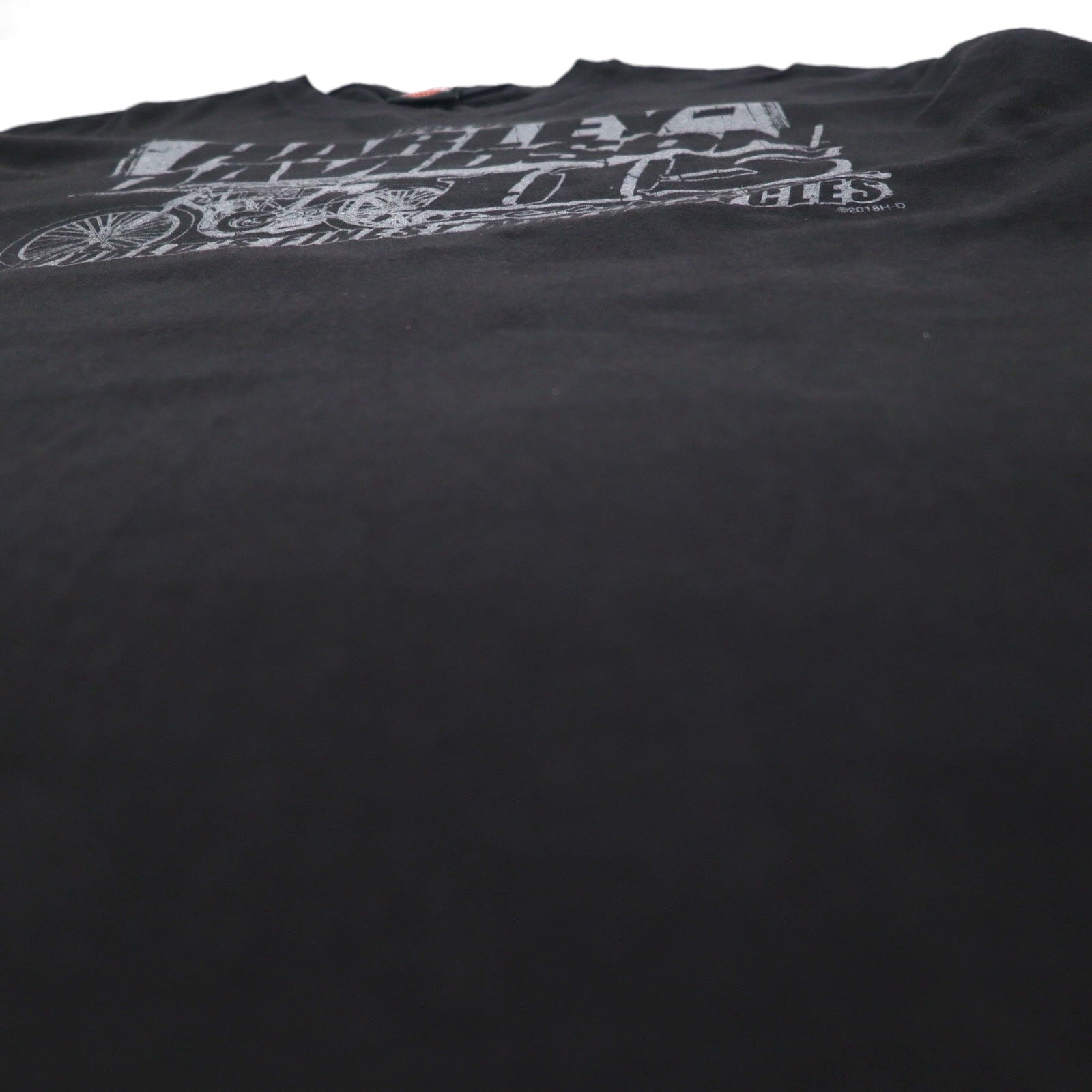 Maglietta HARLEY DAVIDSON con scollo a V e stampa su entrambi i lati, taglia 2XL, nera, moto, WISCONSIN