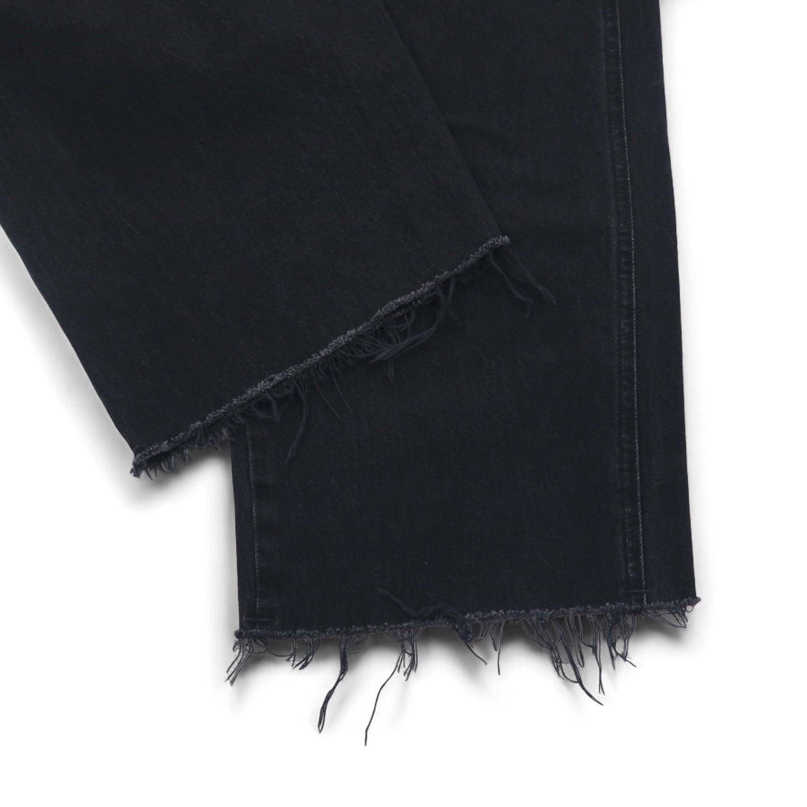Lee Pantalone avvolgente, gamba larga, denim, taglia XS, colore nero, taglio a vivo, LL6072-383, nuovo con etichette