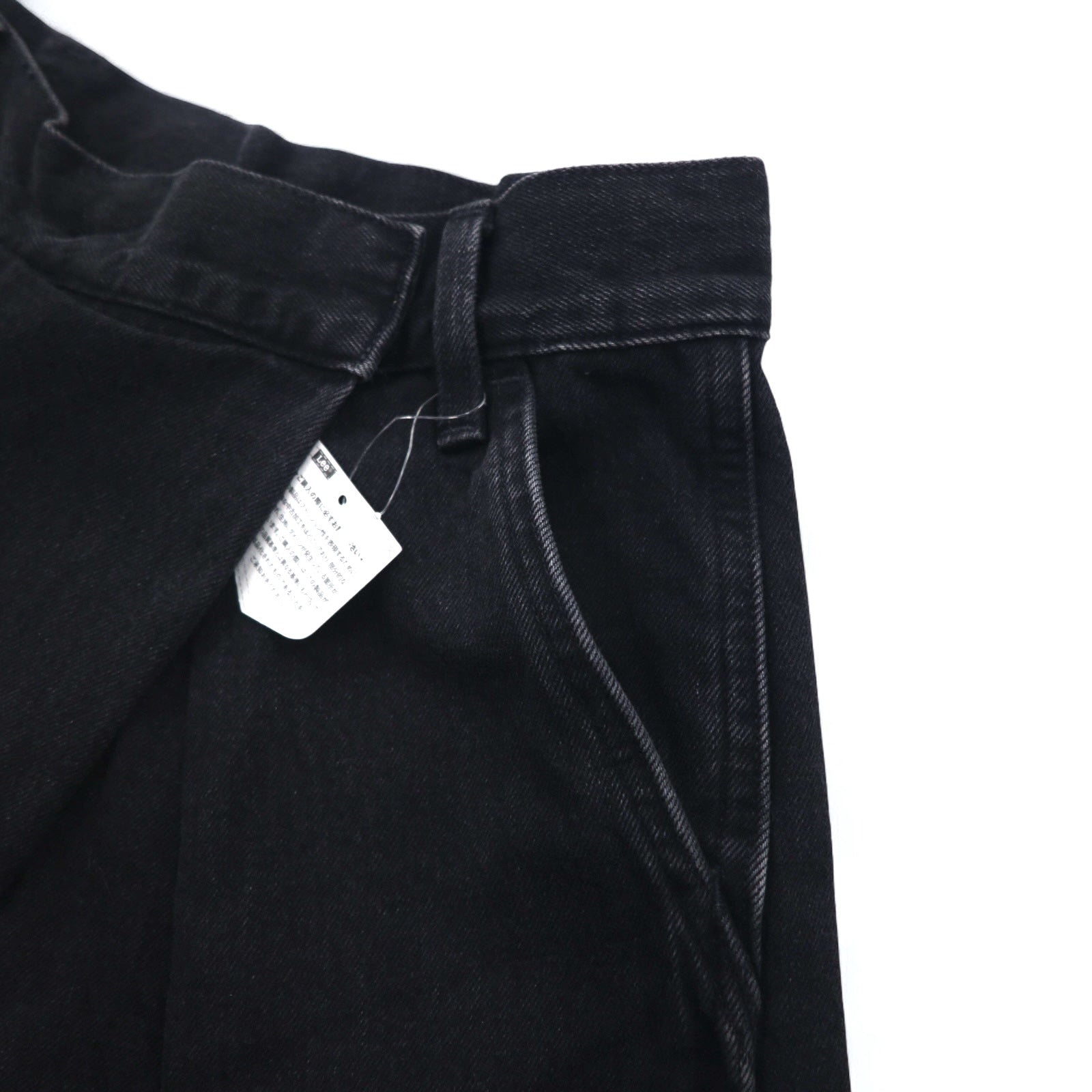 Lee Pantalone avvolgente, gamba larga, denim, taglia XS, colore nero, taglio a vivo, LL6072-383, nuovo con etichette