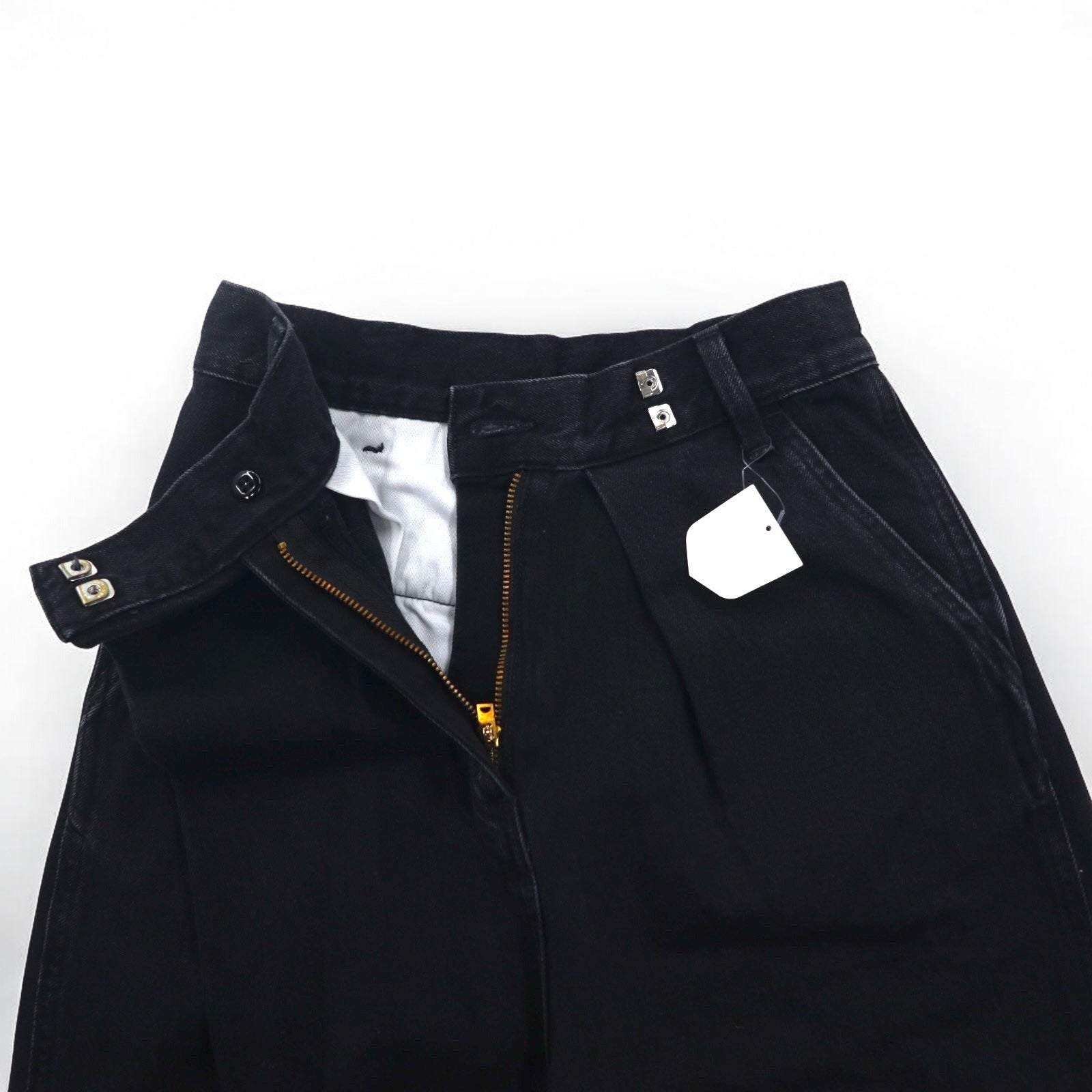 Lee Pantalone avvolgente, gamba larga, denim, taglia XS, colore nero, taglio a vivo, LL6072-383, nuovo con etichette