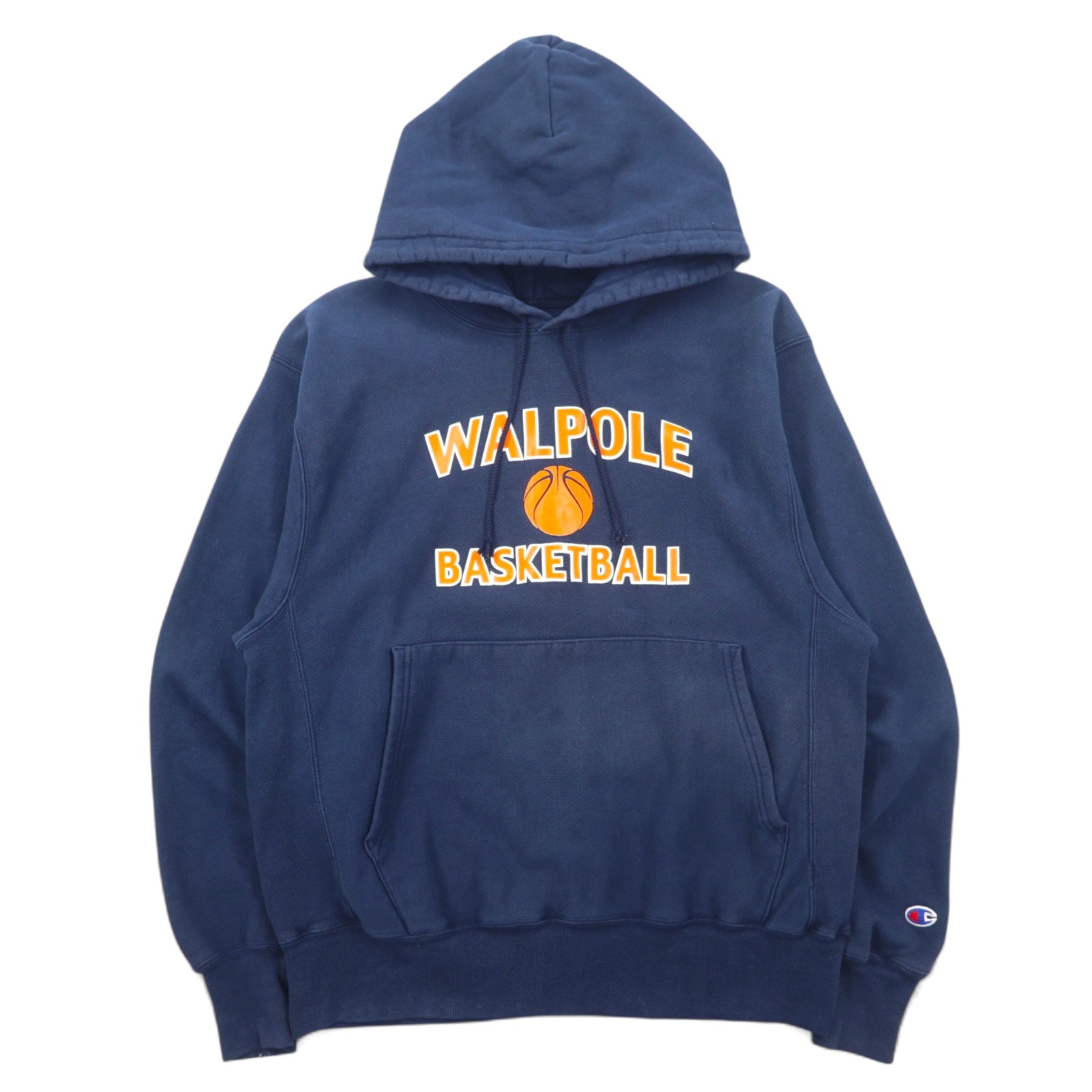 Champion PREMIUM リバースウィーブ REVERSE WEAVE プルオーバー パーカー M ネイビー コットン WALPOLE BASKETBALL エルサルバドル製