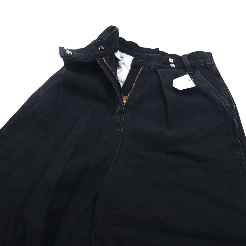 Lee Pantalone avvolgente, gamba larga, denim, taglia XS, colore nero, taglio a vivo, LL6072-383, nuovo con etichette