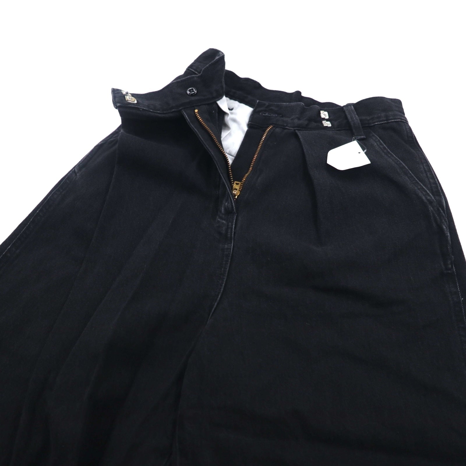 Lee Pantalone avvolgente, gamba larga, denim, taglia XS, colore nero, taglio a vivo, LL6072-383, nuovo con etichette